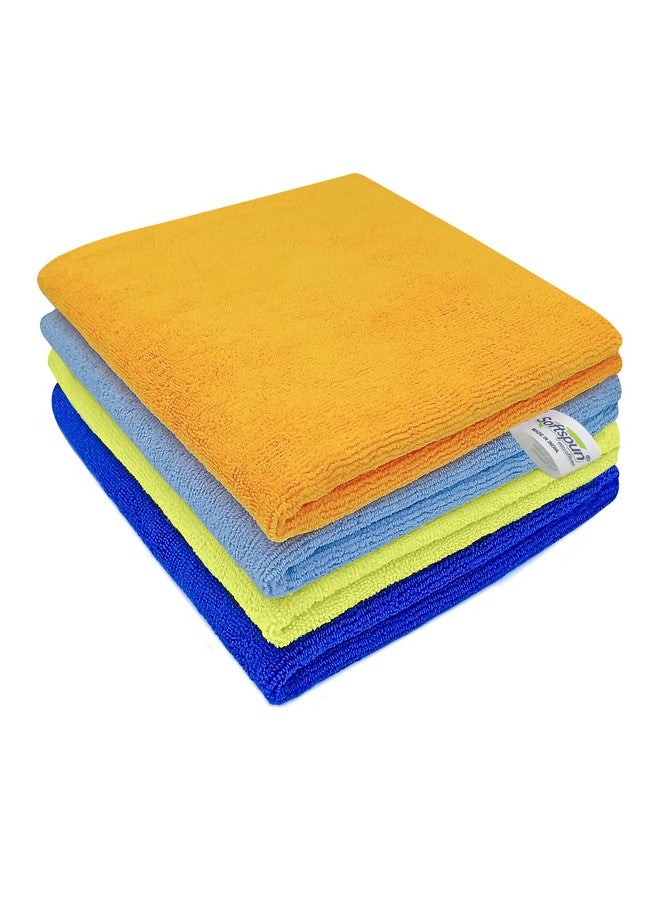 SOFTSPUN Microfiber Super Absorbent Cloth 500 GSM 40X40 cms Packof 4 Grey! Highly Absorbent Lint and Streak Free Multi -Purpose Wash Cloth for Kitchen Window Stainless Steel Silverware. - Image 1
