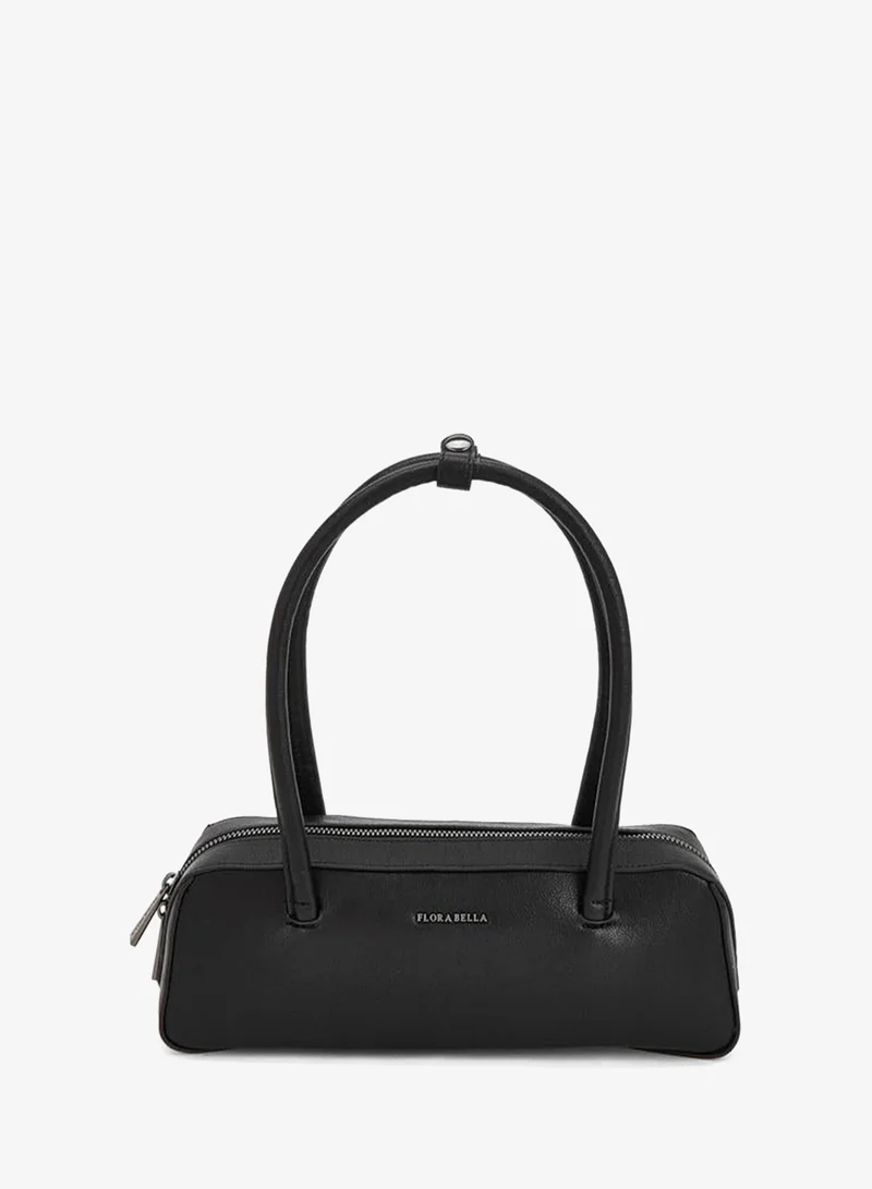 Solid Shoulder Bag With Zip Closure