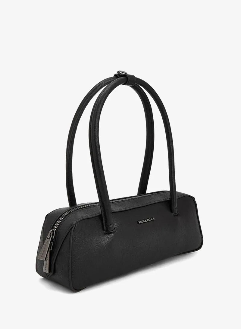 Flora Bella By Shoexpress BLACK Solid Shoulder Bag With Zip Closure for Women | Best Price UAE