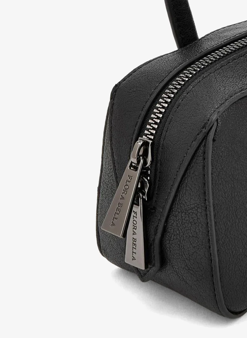 Flora Bella By Shoexpress BLACK Solid Shoulder Bag With Zip Closure for Women | Best Price UAE