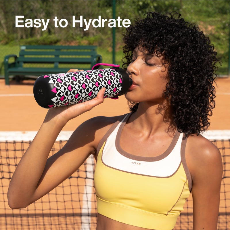 ENCOOL Valentine's Day Insulated Water Bottle with Straw Stainless Steel Water Bottle, Leak-Proof, BPA-Free, Keeps Cold for 24 Hours for Sports, Travel, School (26 oz,Bold Hearts Valentine x White) - Image 5