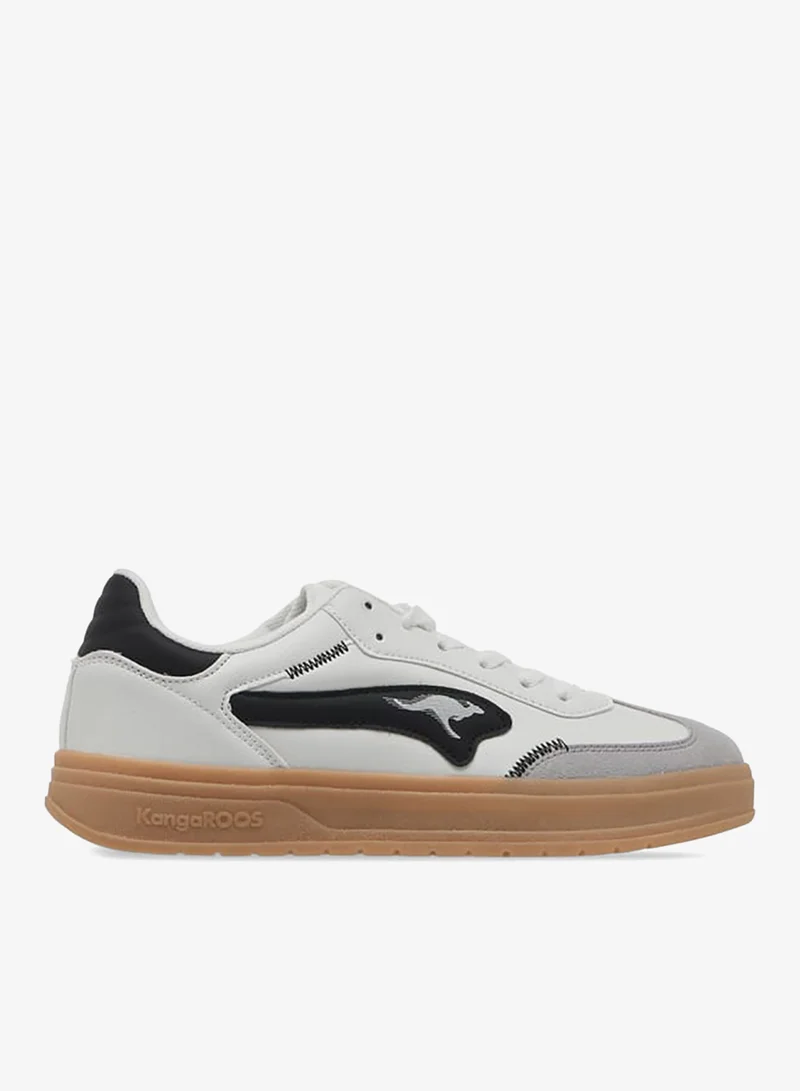 kangaROOS WHITE Women's Logo Detail Sneakers With Lace-Up Closure for Women | Best Price UAE