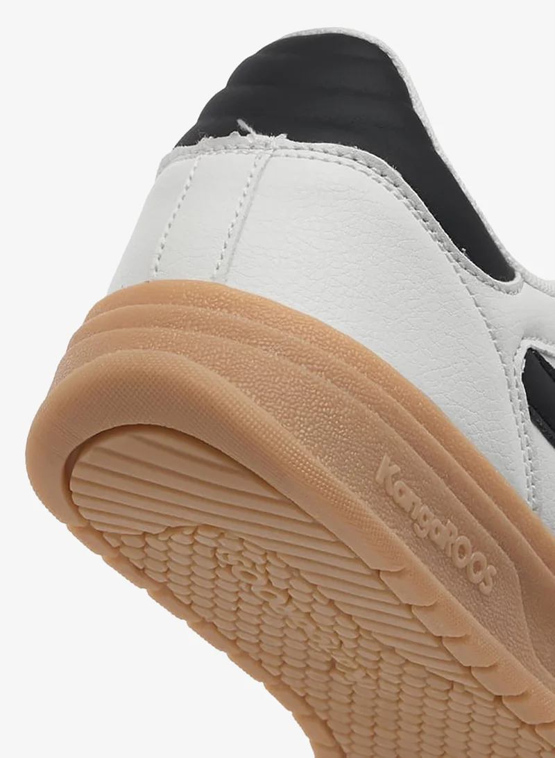 kangaROOS WHITE Women's Logo Detail Sneakers With Lace-Up Closure for Women | Best Price UAE