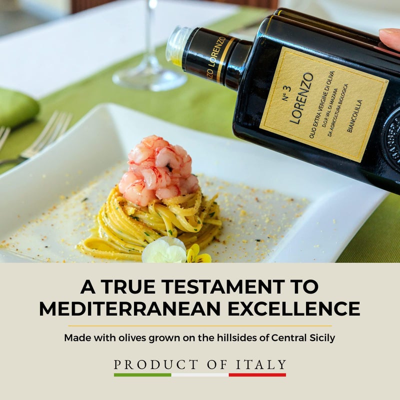 Barbera Lorenzo #3 Organic Extra Virgin Olive Oil PDO Val di Mazara, Fruity, Cold Extracted Authentic Sicilian Olive Oil, Fresh Harvest Imported Olive Oil From Italy 16.9 oz - Image 4