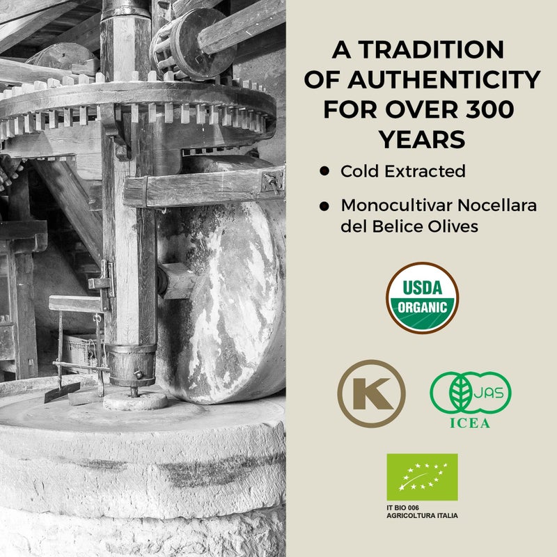 Barbera Lorenzo #3 Organic Extra Virgin Olive Oil PDO Val di Mazara, Fruity, Cold Extracted Authentic Sicilian Olive Oil, Fresh Harvest Imported Olive Oil From Italy 16.9 oz - Image 5