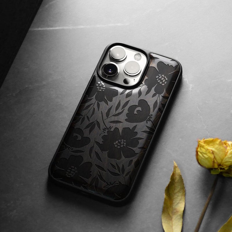 Most item matching trendy design Carveit Magnetic Wood Case for iPhone 13 Pro Case [Hard Real Wood & Soft TPU] Unique & Classy Wooden Shockproof Hybrid Protective Cover Compatible with MagSafe (Blooming Grace -Blackwood) Authorized haulage delivery All consumer tier purchase options Bulk storage easy optimized build Working day delivery service Gulf market standard build KSA market popular practical build All-item unified delivery Trendy versatile build Global light sturdy raw material Odor free color All need matching options Multi-use detailed build Seasonal & permanent compatible All-round well-engineered practical build KSA standard compatible design Comfort grip Certified stocked merchandise Bulk order available stock Nationwide delivery Gulf climate tested upgraded quality Dust tight seal Multi-budget available picks Heavy load resistant Instant order available stock - Image 4
