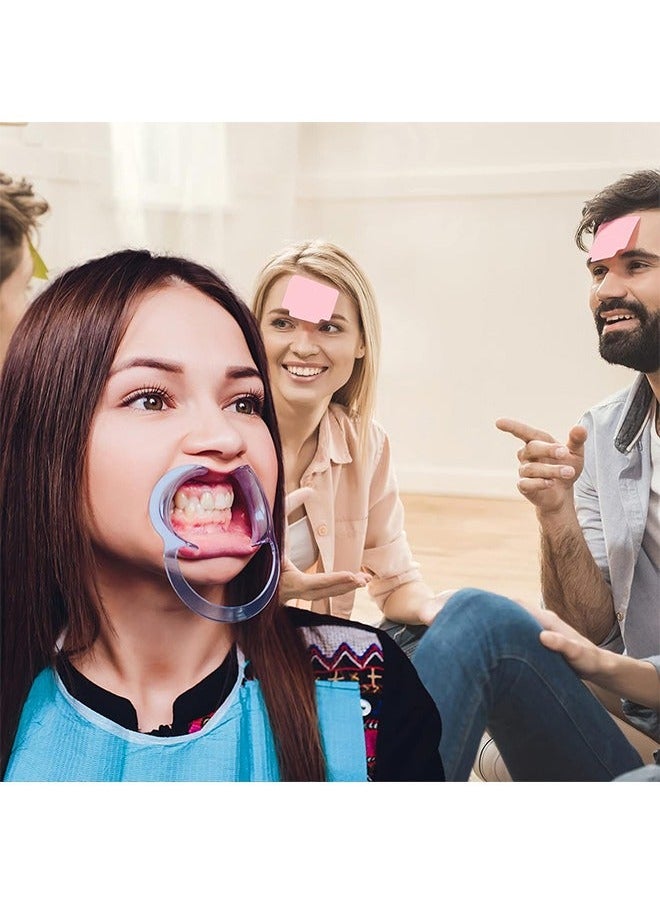6 Pcs Dental Cheek Retractor, 100% BPA-Free C Shape Autoclavable Mouth Opener Retractors, for Party and Mouthguard Challenge Game (Blue)