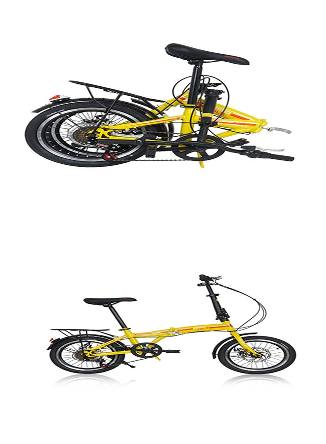 Vego دراجة قابلة للطي Vego Fold 6 سرعات مقاس 16 بوصة - صفراء - Image 1