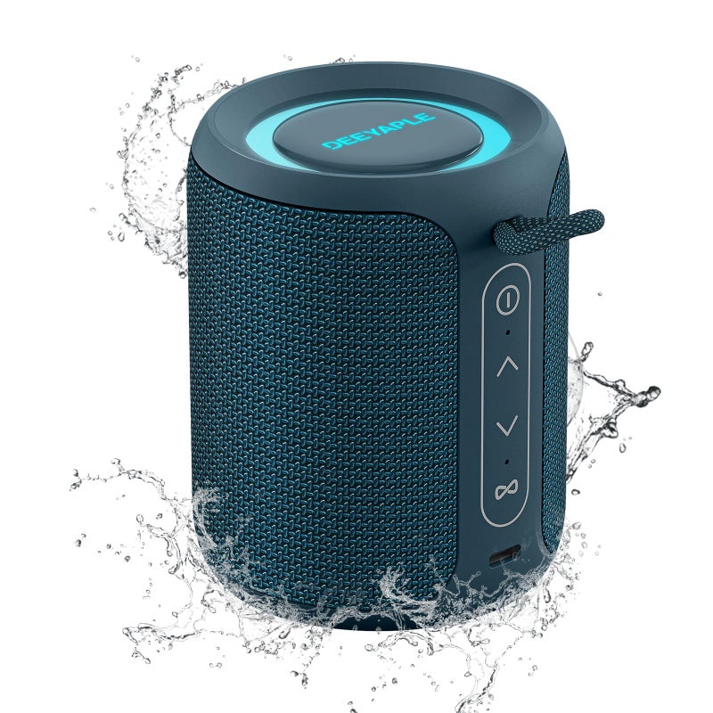 Deeyaple Bluetooth Speaker Wireless,IP67 Waterproof & Dustproof Portable Speaker with Lights,15W Loud Stereo Sound, 2500mAh Battery All Day Playtime, TWS Pairing, BT5.3, Home/Party/Outdoor/Beach (Blue) - Image 1