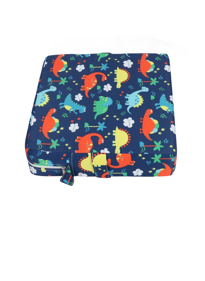 Velaurs - Portable Booster Cushion Non Slip Washable Detachable High Density Sponge Toddler Increasing Cushion for Restaurants Home Blue - Image 1