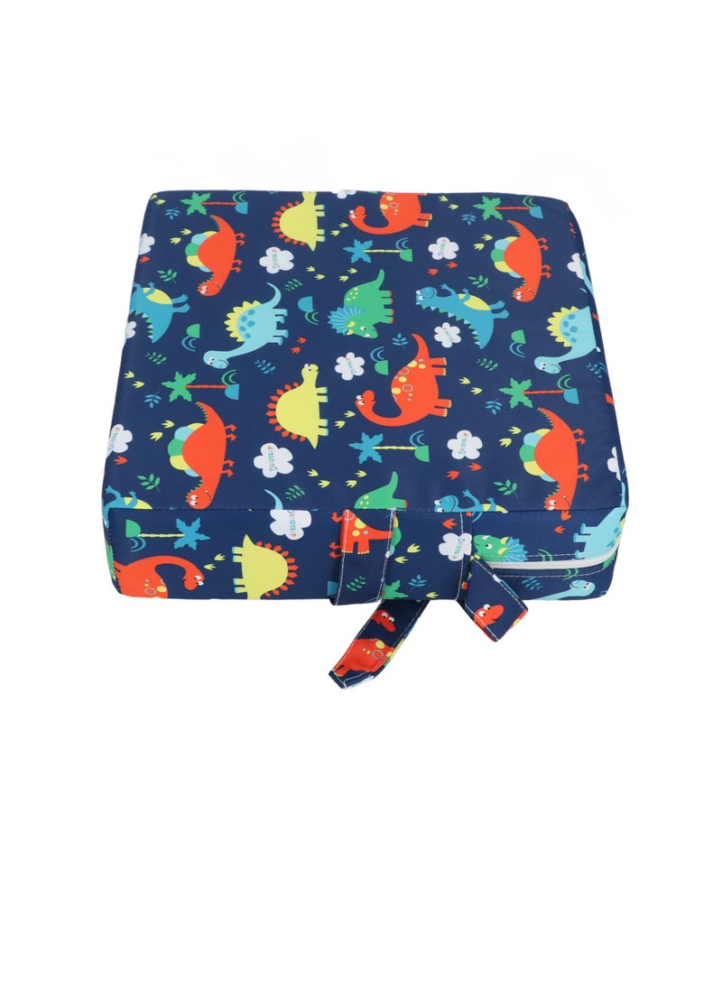 Velaurs - Portable Booster Cushion Non Slip Washable Detachable High Density Sponge Toddler Increasing Cushion for Restaurants Home Blue - Image 1