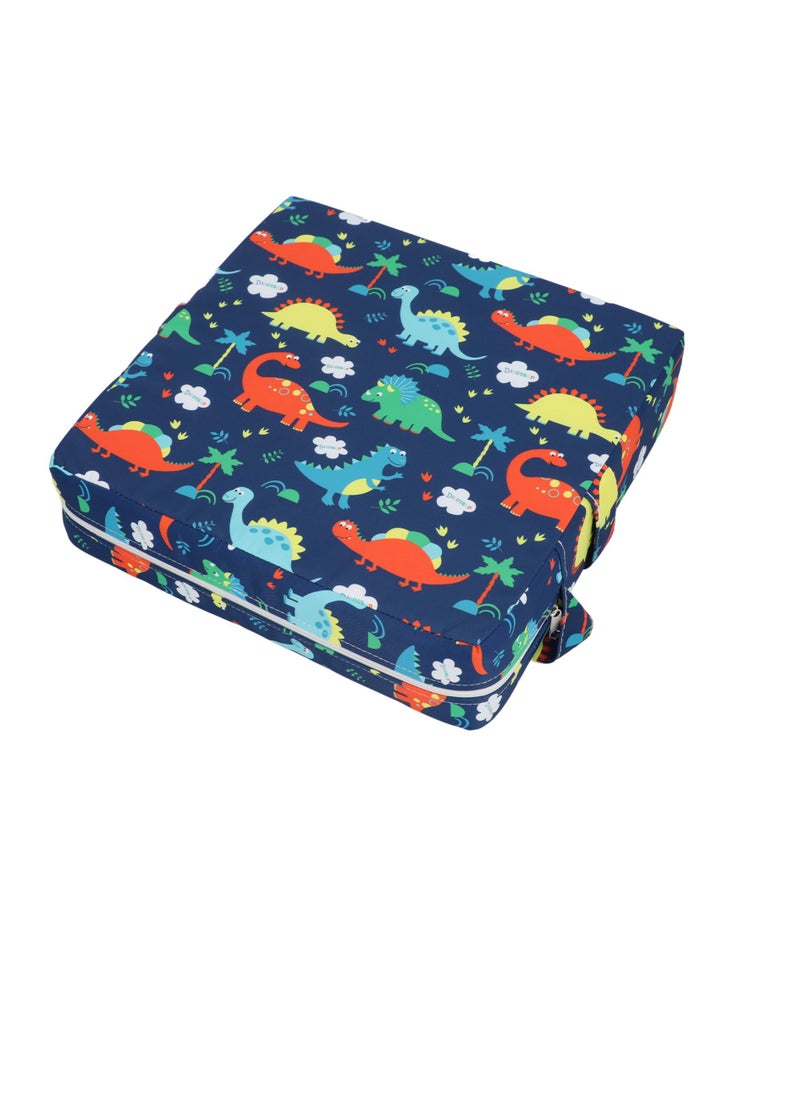 Velaurs - Portable Booster Cushion Non Slip Washable Detachable High Density Sponge Toddler Increasing Cushion for Restaurants Home Blue - Image 1
