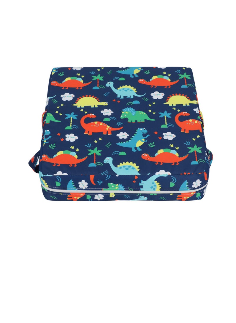 Velaurs - Portable Booster Cushion Non Slip Washable Detachable High Density Sponge Toddler Increasing Cushion for Restaurants Home Blue - Image 1