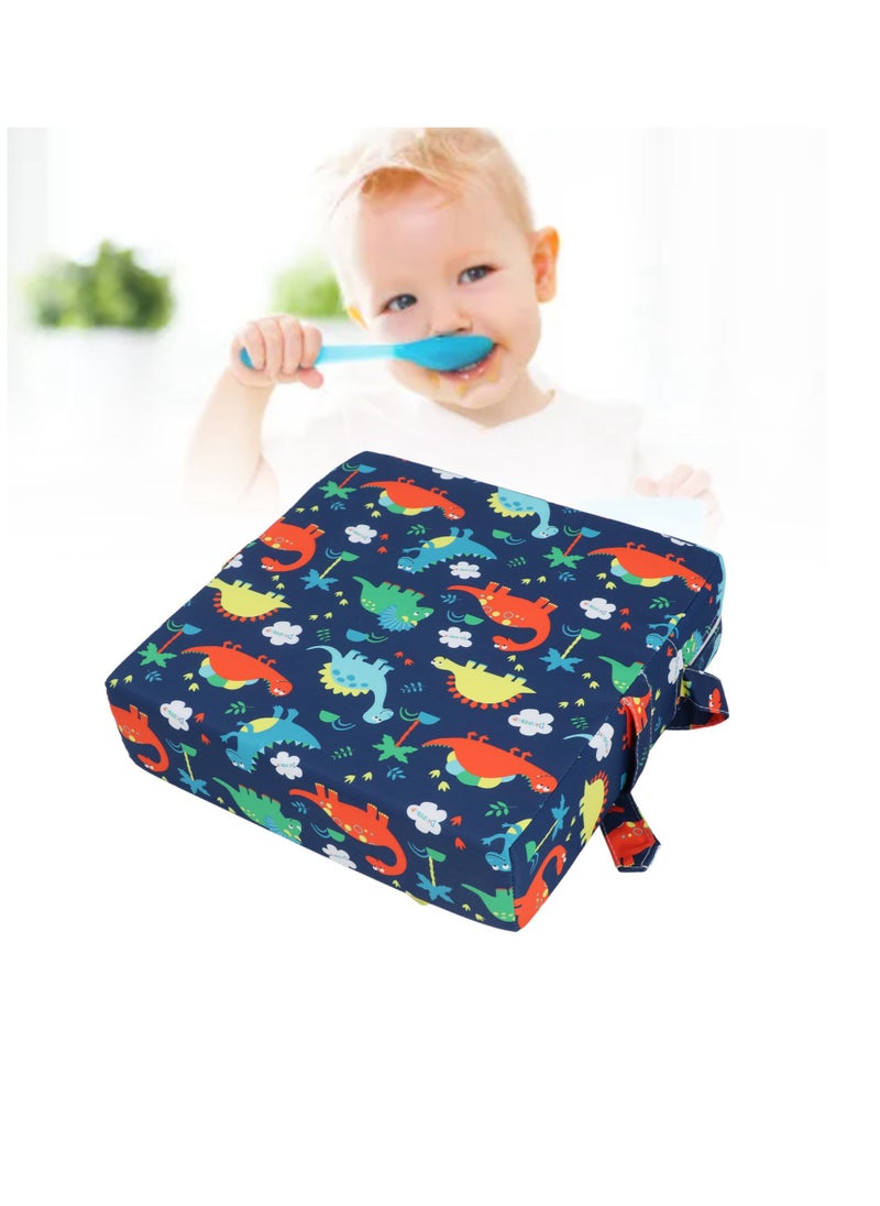 Velaurs - Portable Booster Cushion Non Slip Washable Detachable High Density Sponge Toddler Increasing Cushion for Restaurants Home Blue - Image 1