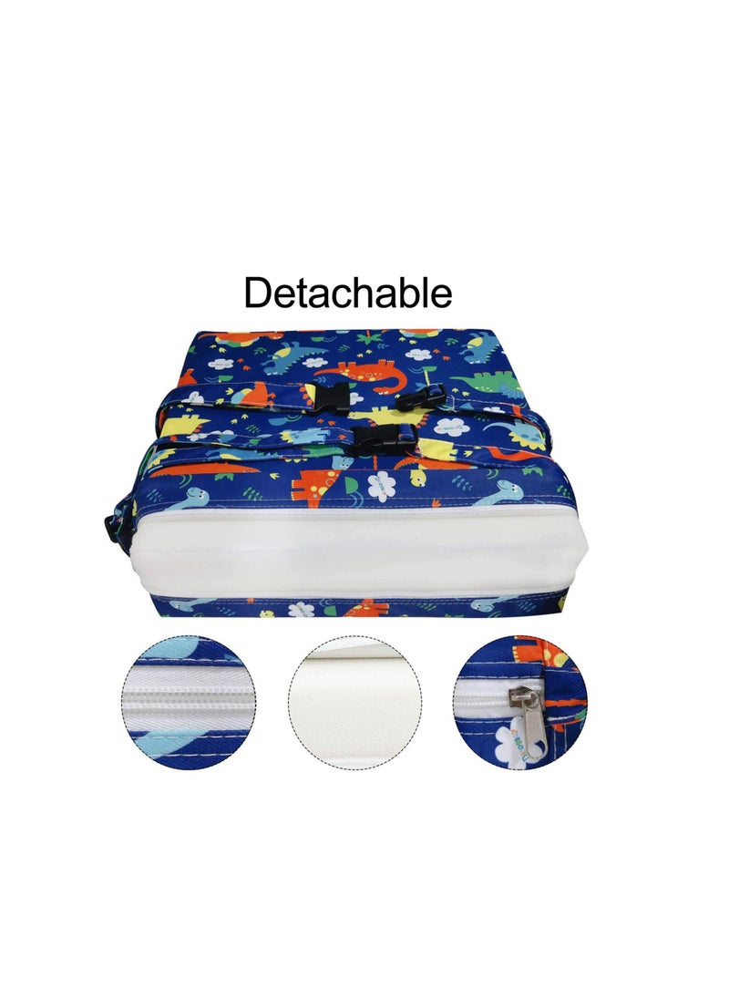 Velaurs - Portable Booster Cushion Non Slip Washable Detachable High Density Sponge Toddler Increasing Cushion for Restaurants Home Blue - Image 1