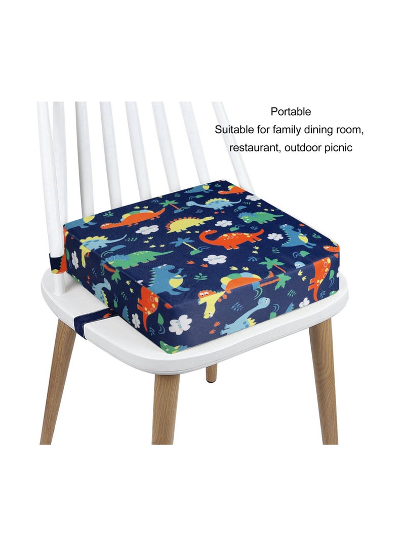 Velaurs - Portable Booster Cushion Non Slip Washable Detachable High Density Sponge Toddler Increasing Cushion for Restaurants Home Blue - Image 1