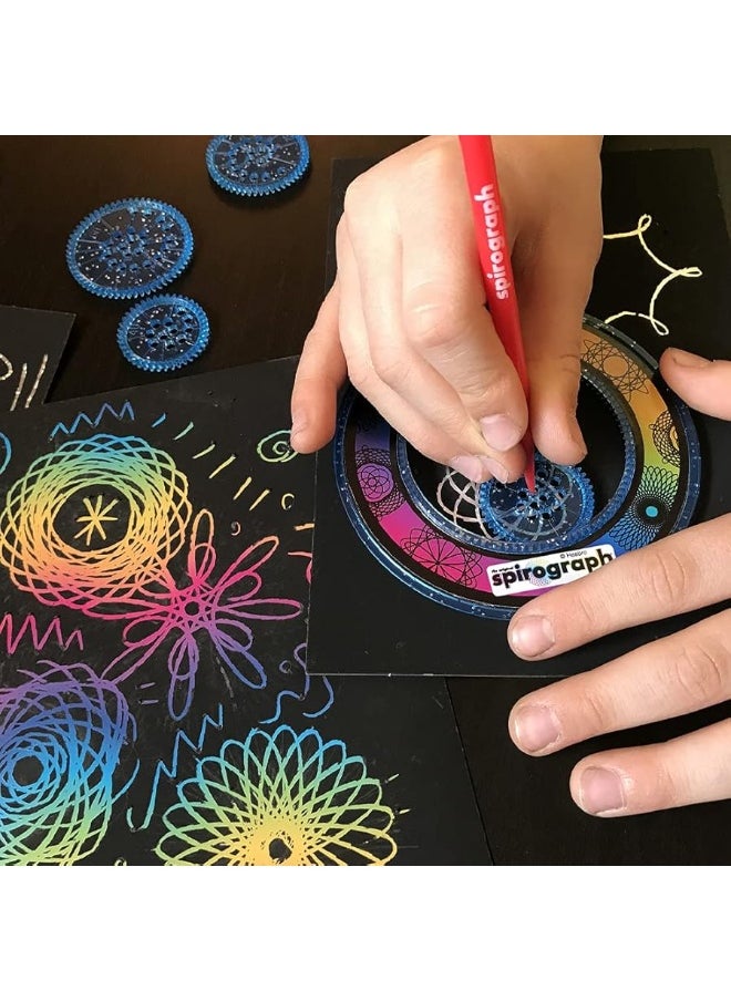 Spirograph Spirograph â€” Scratch & Shimmer â€” Arts and Craft Kit for Drawing with Sparkly and Colorful Paper Includes Glitter Wheels for Kids 8 and Up  - Image 4