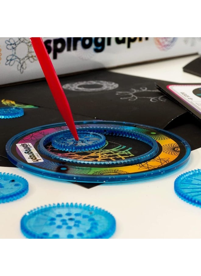 Spirograph Spirograph â€” Scratch & Shimmer â€” Arts and Craft Kit for Drawing with Sparkly and Colorful Paper Includes Glitter Wheels for Kids 8 and Up  - Image 2