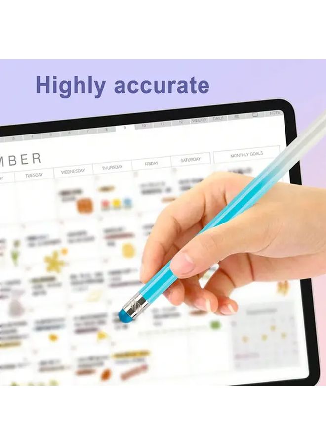 Pink And Purple Dual Ended Capacitive Stylus 2pcs Universal Touch Pen For Phones Tablets - Image 4