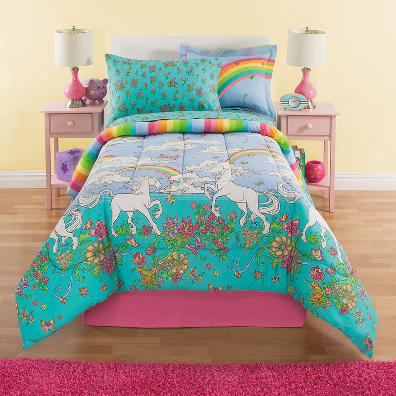 Kidz Mix Rainbow Unicorn Bed in a Bag, Full - Image 1