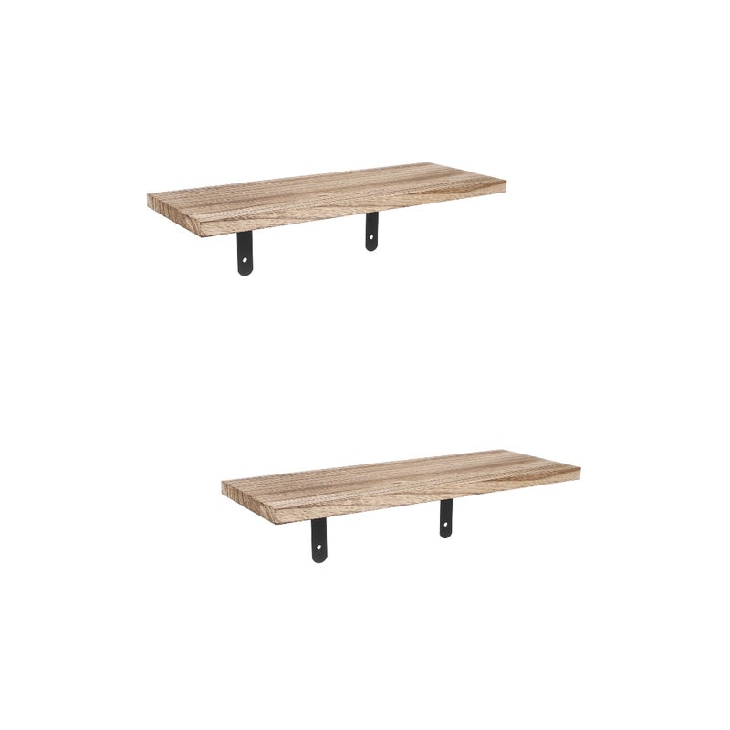 2 Sets Wall Mount Floating Shelf Storage Rack Bathroom Wall Shelf Heavy Duty Wall Storage Holder - Image 1