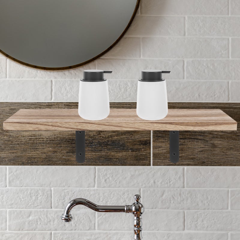 2 Sets Wall Mount Floating Shelf Storage Rack Bathroom Wall Shelf Heavy Duty Wall Storage Holder - Image 2