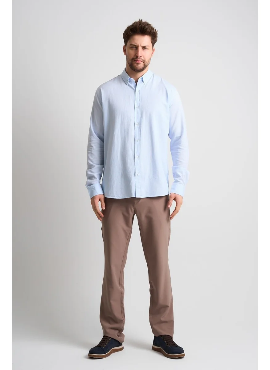 Alexander Gardi Men's Button-down Long Sleeve Linen Shirt (EG-1847-01)