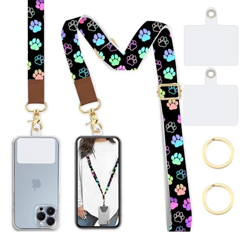 Lfpkixise Phone Lanyard Wrist Strap Crossbody Adjustable, Cell Phone Lanyard for Around The Neck Shoulder,Colorful Butterfly Phone Wristlet Strap, Funny Lanyard for Keys Phone Case ID Badges Phone Accessories - Image 1