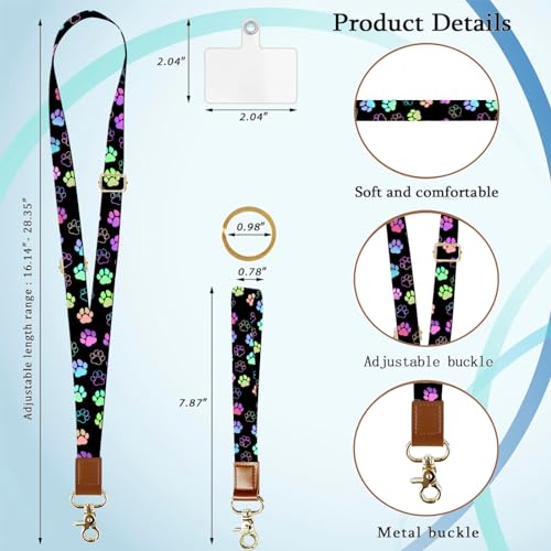 Lfpkixise Phone Lanyard Wrist Strap Crossbody Adjustable, Cell Phone Lanyard for Around The Neck Shoulder,Colorful Butterfly Phone Wristlet Strap, Funny Lanyard for Keys Phone Case ID Badges Phone Accessories - Image 4