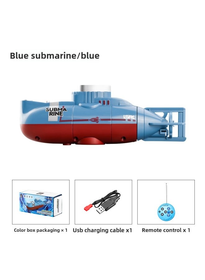 Fishing Special Remote Control Boat Remote Control Submarine Model Mini Black Technology Children's Birthday Gift Boys Electric-Color:Mini Submarine [blue] Waterproof Remote Control Can Hover  - Image 1