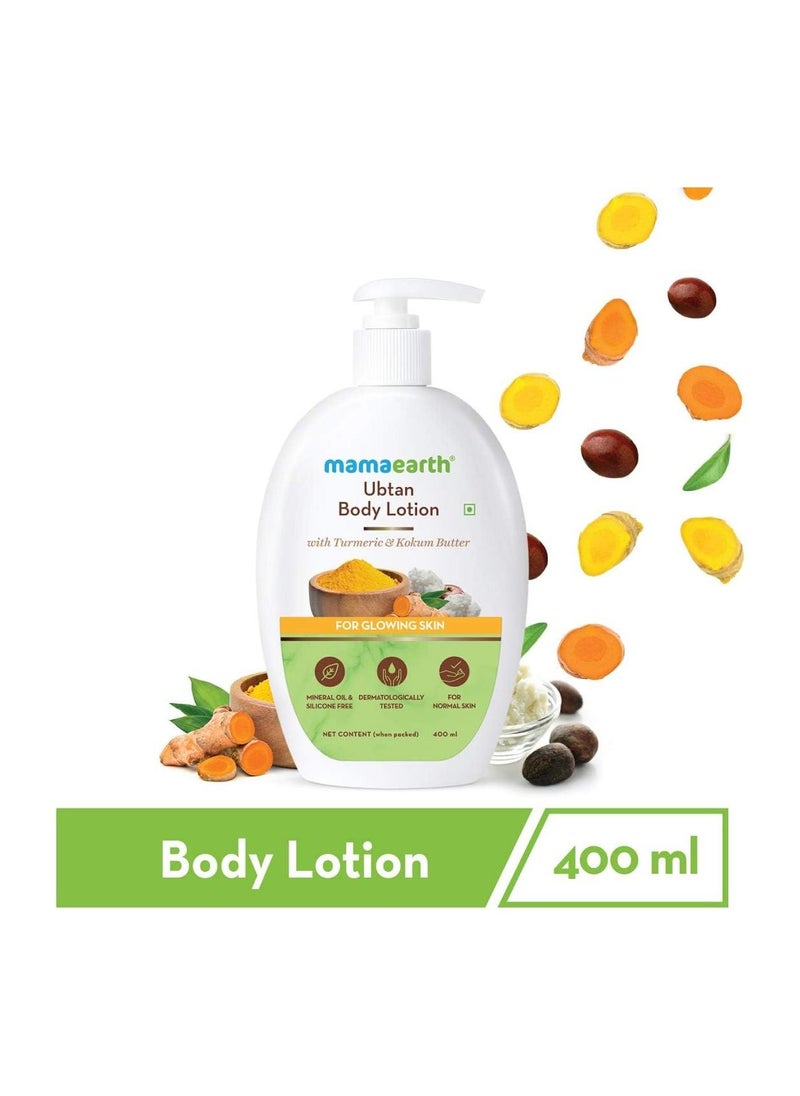Mamaearth - Mamaearth Ubtan Body Lotion with Turmeric & Kokum Butter for Glowing Skin 400 ml - Image 1