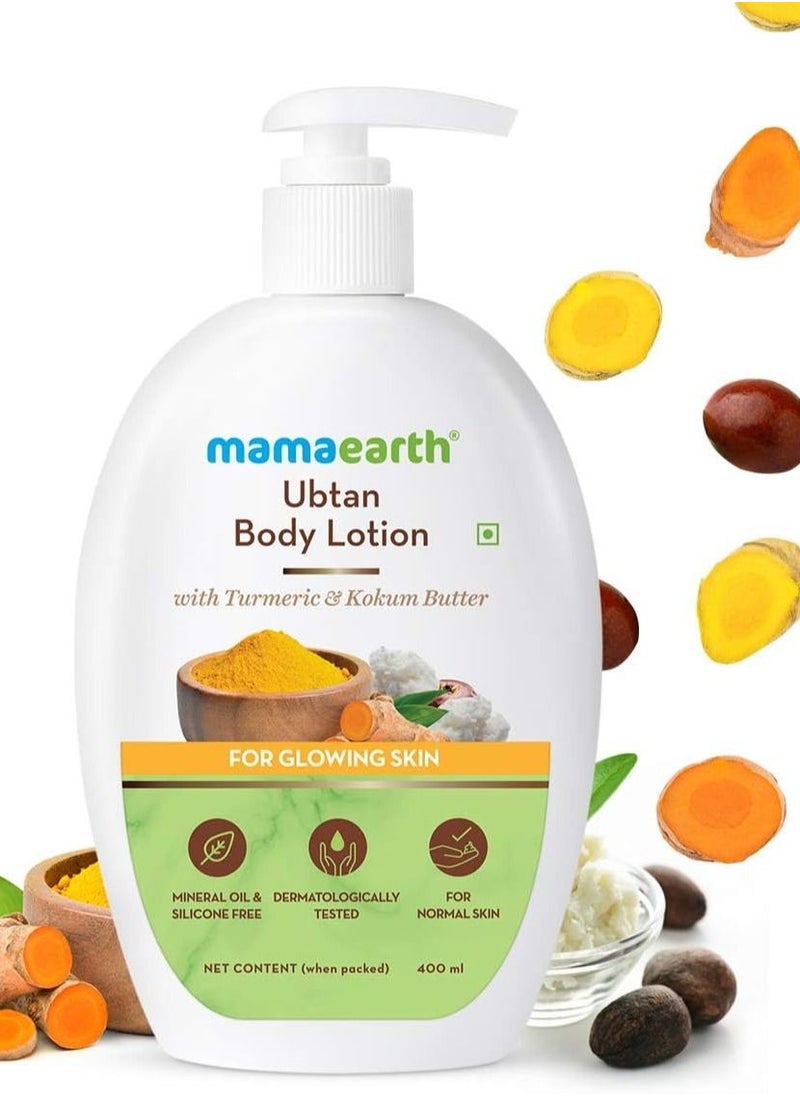 Mamaearth - Mamaearth Ubtan Body Lotion with Turmeric & Kokum Butter for Glowing Skin 400 ml - Image 1