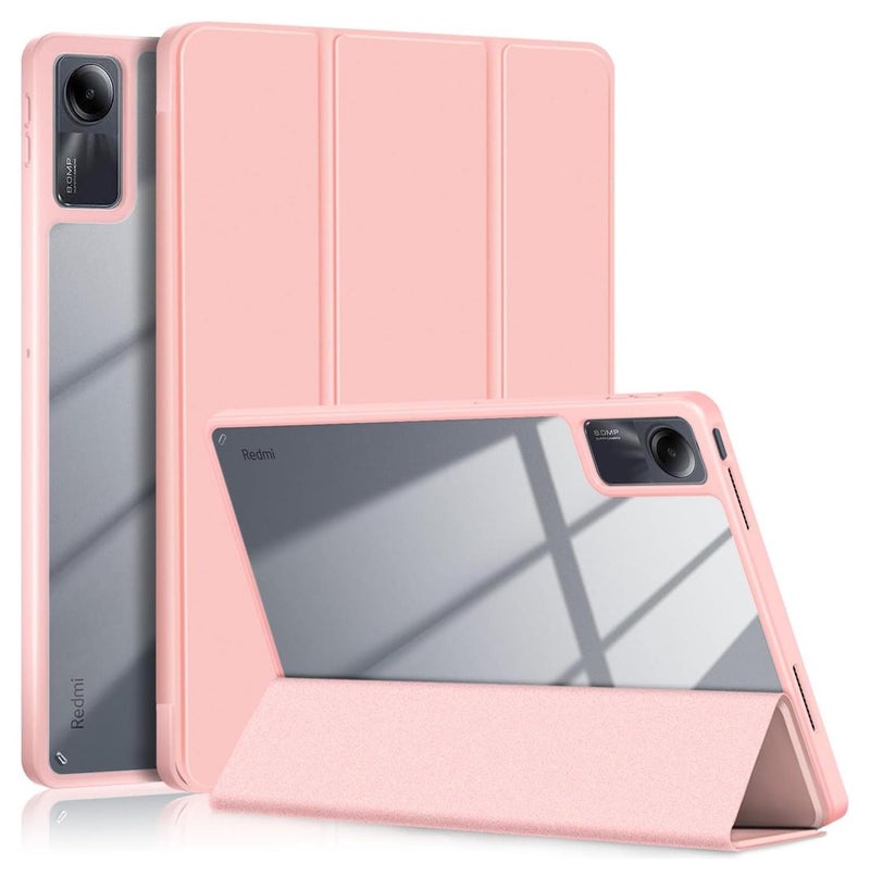 Case for XiaoMi Redmi Pad SE 11" 2023, PU leather PC hard Case Ultra Slim Cover with Auto Wake/Sleep (rose gold)