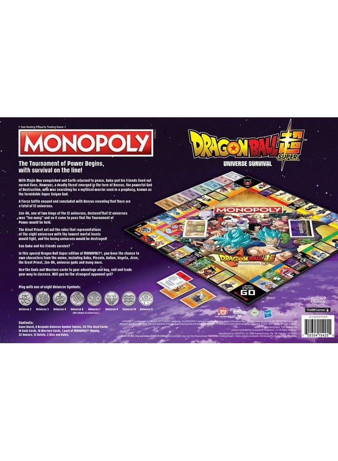 USAopoly Monopoly Dragon Ball Super | Recruit Legendary Warriors Goku, Vegeta and Gohan | Official Dragon Ball Z Anime Series Merchandise | Themed Monopoly Game - Image 5