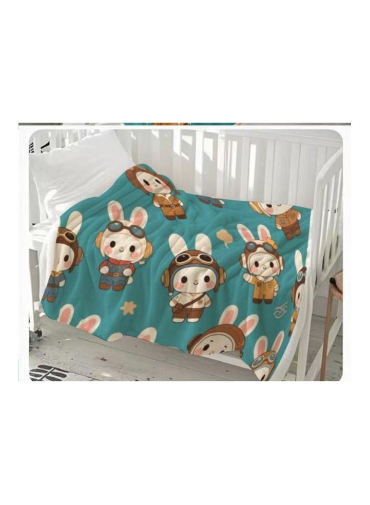 عام بطانية رقيقة من الفانيلا الكرتونية للأطفال أو الطلاب (دافئة ومريحة ومناسبة للنوم والألعاب) 100 سم * 150 سم - Image 3