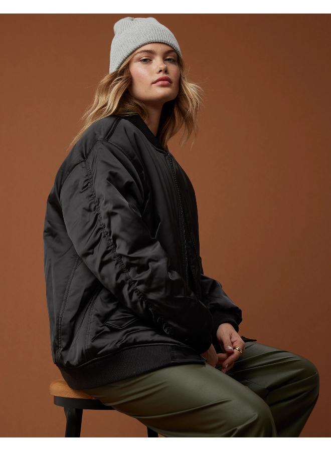 Aerie Pocket Detailed Satin Jacket - Image 5