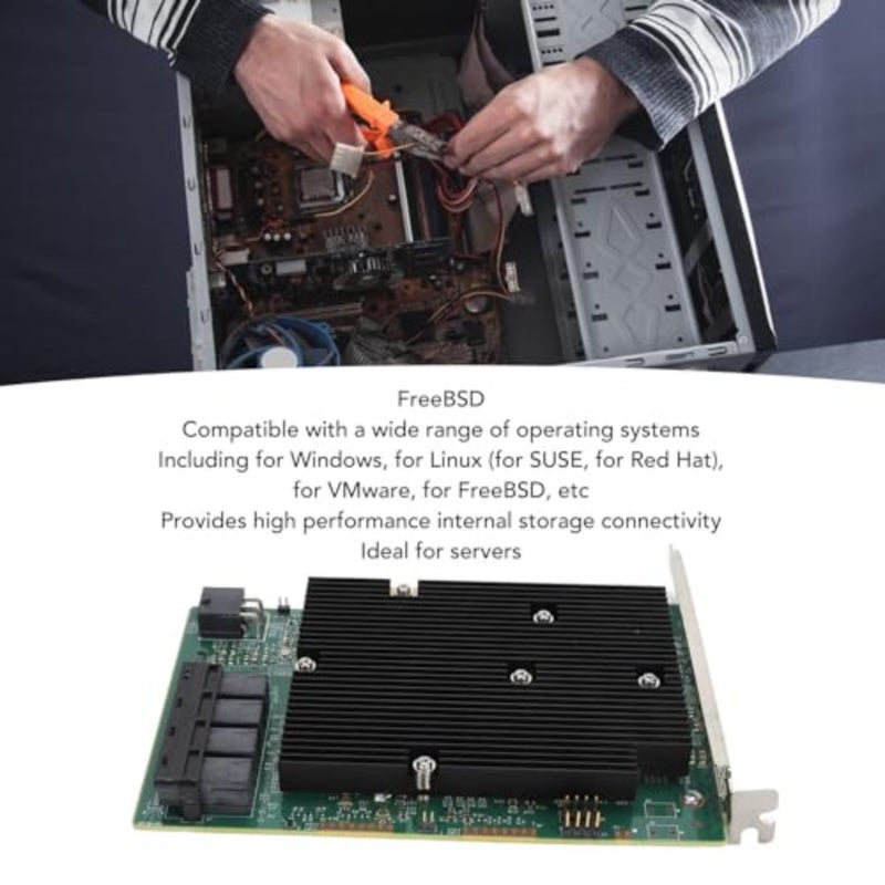 LSI SAS 9300-16I HBA Card, 16 Port 12Gbps HBA SAS Controller Card, for for and More, Serial, SAS Interface, PCIe - Image 3