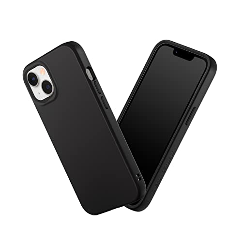 RhinoShield Case Compatible with [iPhone 13/14] | SolidSuit - Shock Absorbent Slim Design Protective Cover with Premium Matte Finish 3.5M / 11ft Drop Protection - Classic Black - Image 1