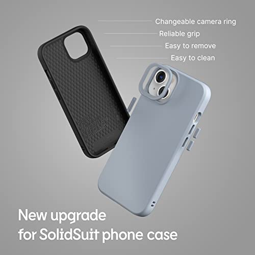 RhinoShield Case Compatible with [iPhone 13/14] | SolidSuit - Shock Absorbent Slim Design Protective Cover with Premium Matte Finish 3.5M / 11ft Drop Protection - Classic Black - Image 5