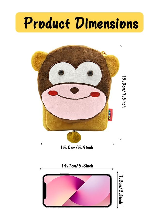 HomarKet Kids Crossbody Purse Cartoon Cute Monkey Shoulder Bag Handbag Little Girl's and Boy's Toddler Wallet Bag  - Image 4