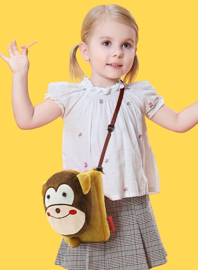 HomarKet Kids Crossbody Purse Cartoon Cute Monkey Shoulder Bag Handbag Little Girl's and Boy's Toddler Wallet Bag  - Image 2