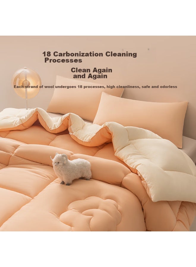 Duosite Upgraded Antibacterial And Anti-mite Australian Wool Comforter, 51% Wool Spring And Autumn Duvet, 4.8 Lbs, 2.0*2.3 Meters - Image 2