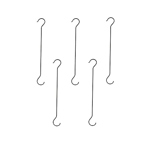 Bianco 16 inch Large Heavy Duty Long S Shaped Plant Hanging Hooks, Stainless Steel Large Size Outdoor Plant Hanging Hanger, for Bird Feeder, Tree Branch Hook, Outdoor Lights (Pack of 5, Black) - Image 1