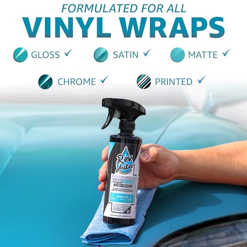 Rev Auto Wrap Guard - Cleans, Hydrates & Protects Car Vinyl | Vinyl Wrap Cleaner for Cars | Made for Gloss, Satin, Matte, Chrome, Printed & More - (16 Fl Oz) - Image 4