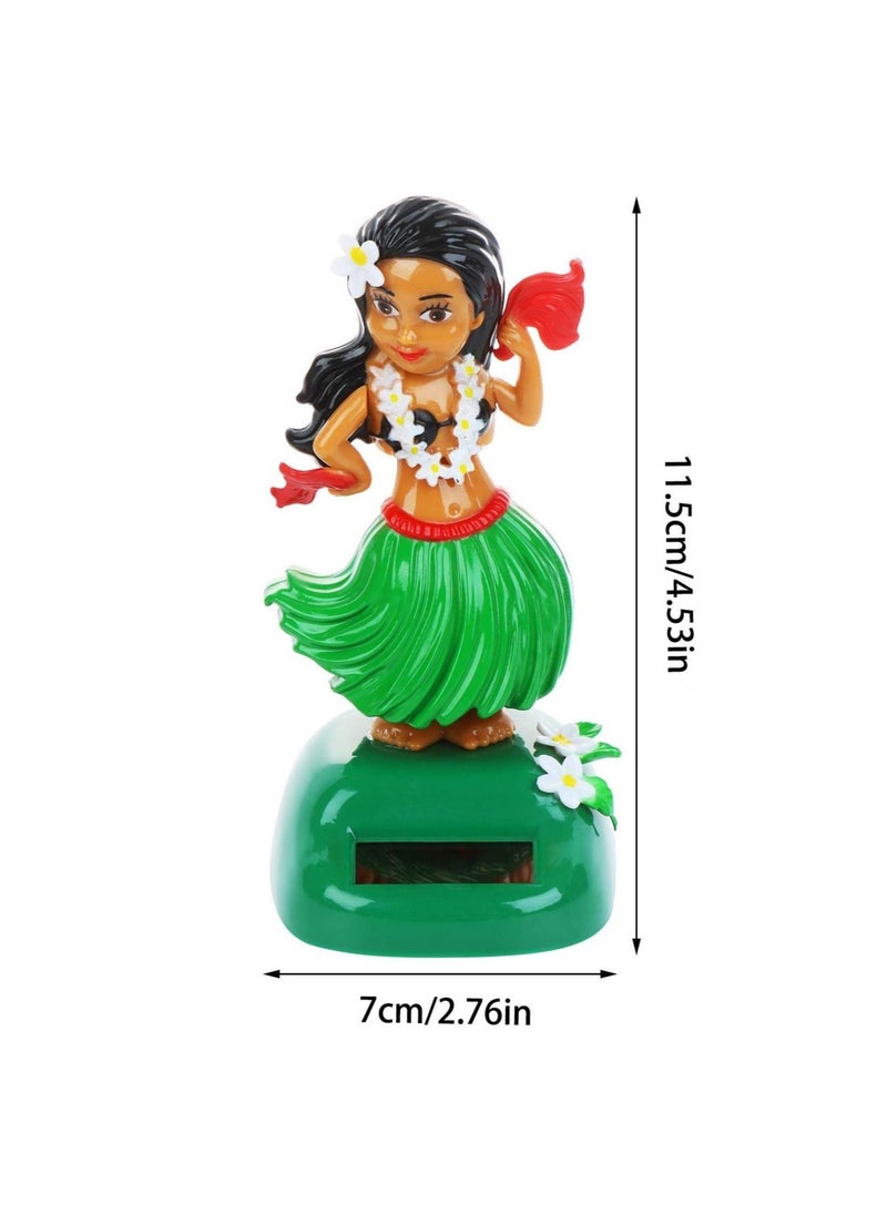 Generic - Solar Powered Hawaiian Hula Girl Car Ornaments Solar Dancing Toy Dashboard Solar Powered Toys Car Dashboard Solar Powered Toys Hula Girl Shaking Head Figure Statue for Car Interior Decoration - Image 1