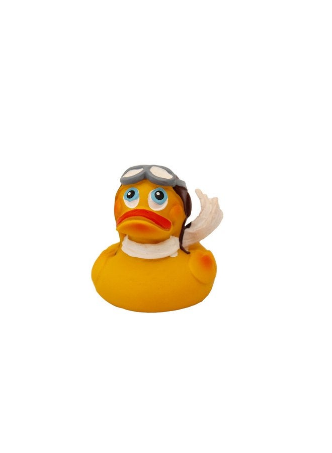 LANCO Pilot Rubber Duck Bath Toy | All Natural, Organic, Eco Friendly, Squeaker | Imported from Barcelona, Spain - Image 1