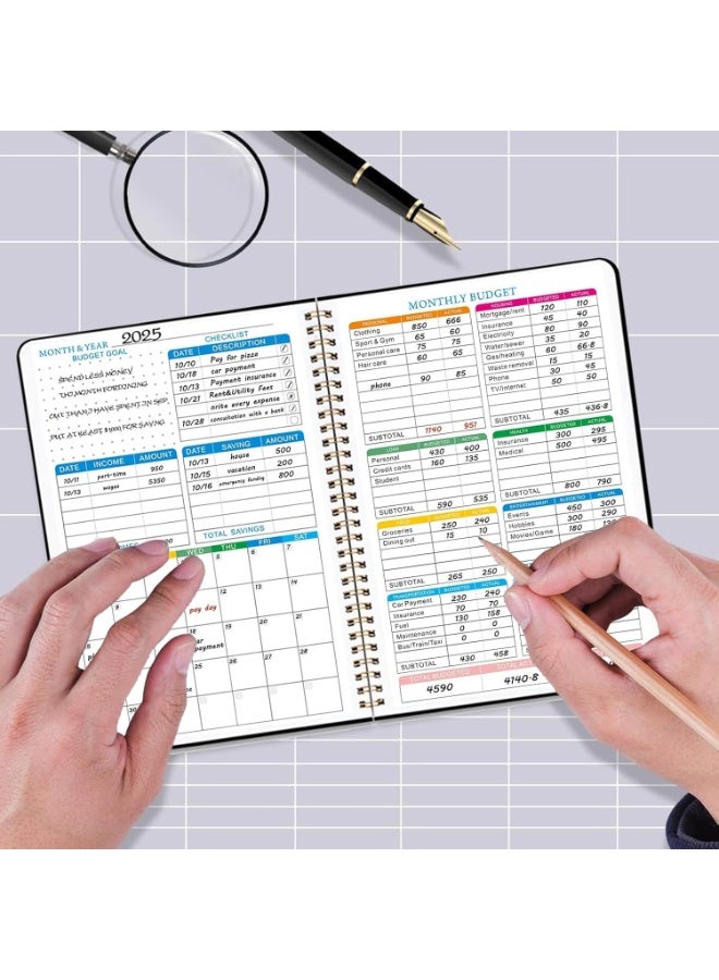 YelaJoy Budget Planner, Monthly Bill Organizer, Debt Tracker Notebook with Expense Savings Pages, Financial Planner to Control Money, 100gsm Thick Paper, Start Anytime, Undated (A5, 8.6"x5.9") - Image 3