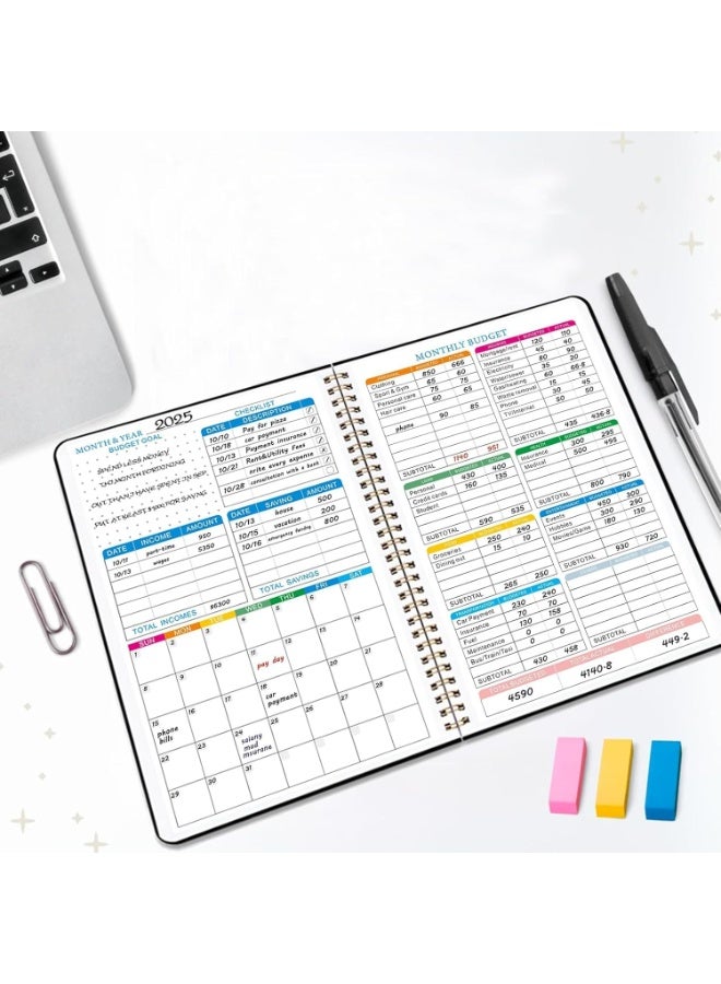 YelaJoy Budget Planner, Monthly Bill Organizer, Debt Tracker Notebook with Expense Savings Pages, Financial Planner to Control Money, 100gsm Thick Paper, Start Anytime, Undated (A5, 8.6"x5.9") - Image 2