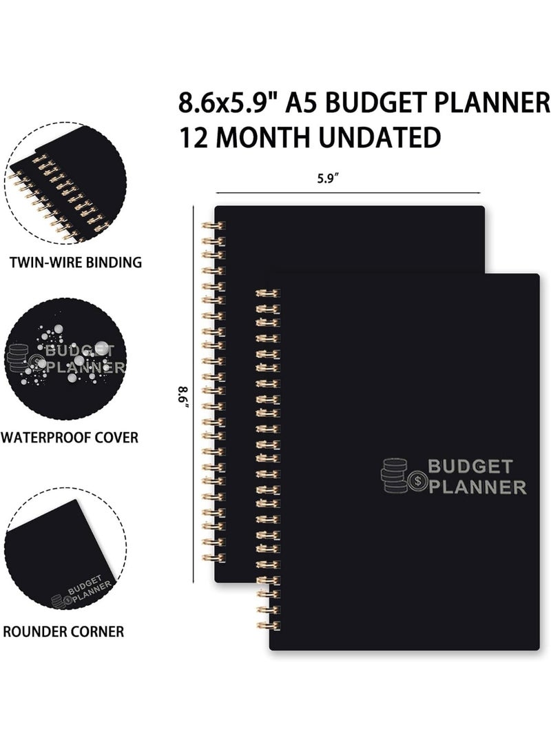 YelaJoy Budget Planner, Monthly Bill Organizer, Debt Tracker Notebook with Expense Savings Pages, Financial Planner to Control Money, 100gsm Thick Paper, Start Anytime, Undated (A5, 8.6"x5.9") - Image 4