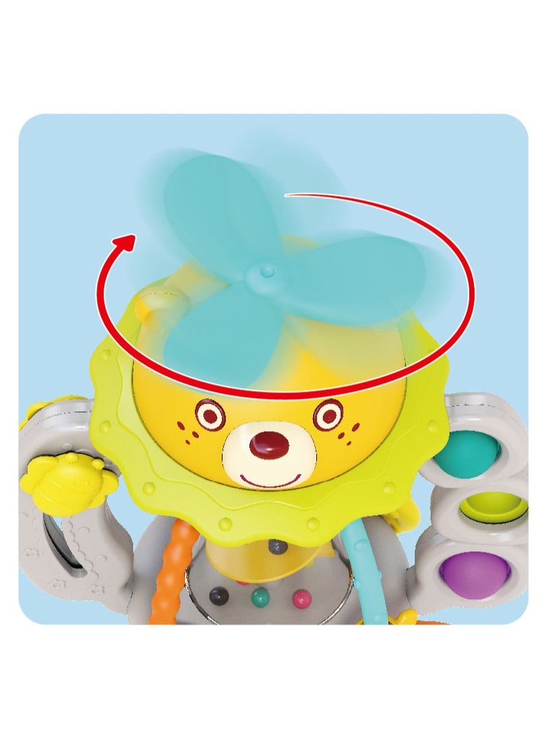 Hola Shake & Pull Busy Ball - Interactive Toy for Toddlers 6M+, Develops Fine Motor Skills, Hand-Eye Coordination, Sensory Perception with Bubble Popping, Bead Spinning, Pulling & Shaking Activities - Image 5